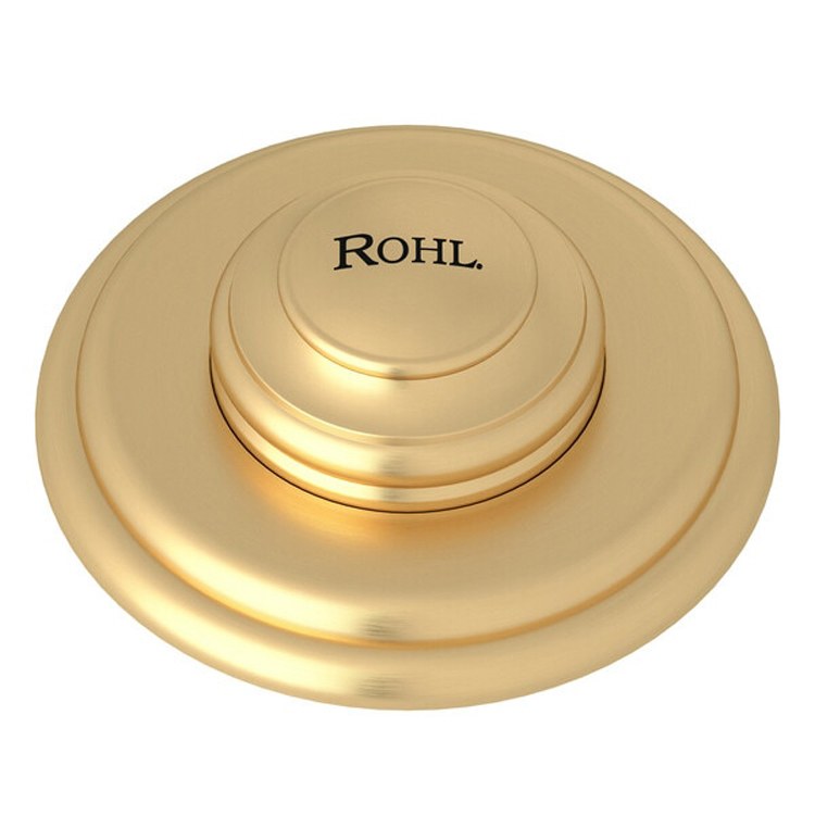 Luxury Gold Brass Air Switch Button - Satin Finish, Air Activated for Waste Disposal - Perfect for Kitchen Sink, Garbage Disposal & Modern Home Upgrade
