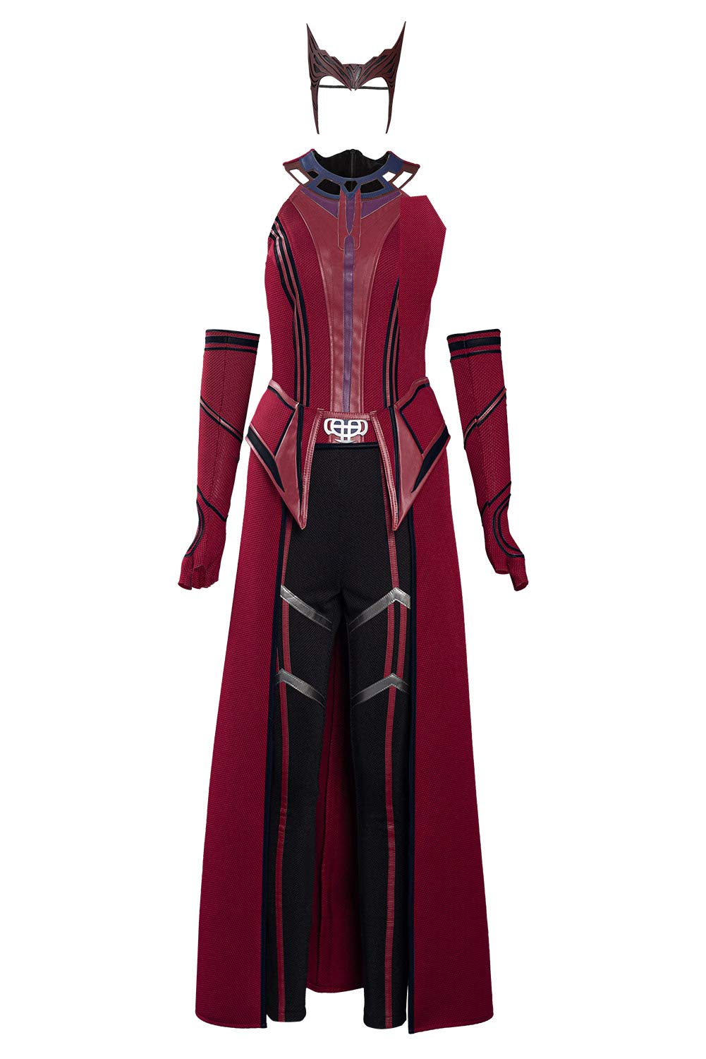 Verycos Wanda Maximoff Scarlet Witch Cosplay Costume for Women - Halloween Outfit with Headpiece | Perfect for Comic Con, Halloween Parties & Cosplay Events