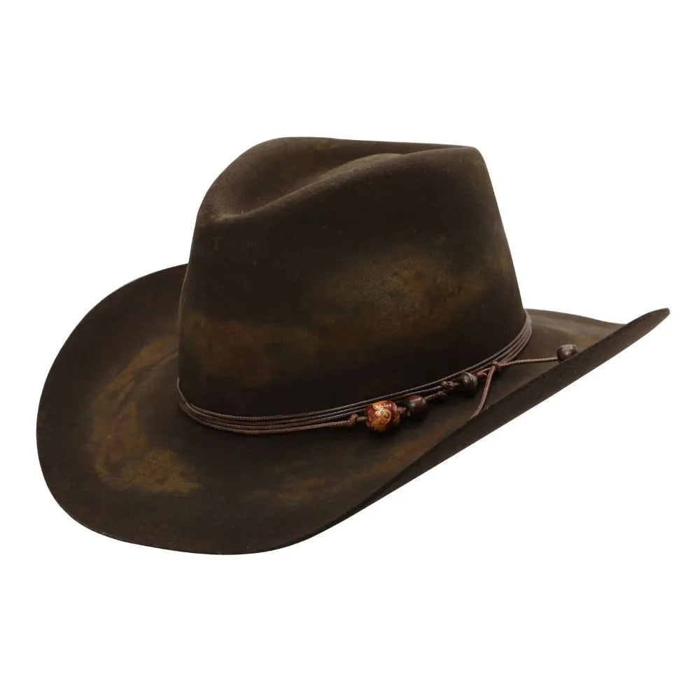 Peter Grimm Premium Wool Felt Cowboy Hat for Men - Western Style Rancher Hat for Outdoor, Rodeo, and Country Fashion