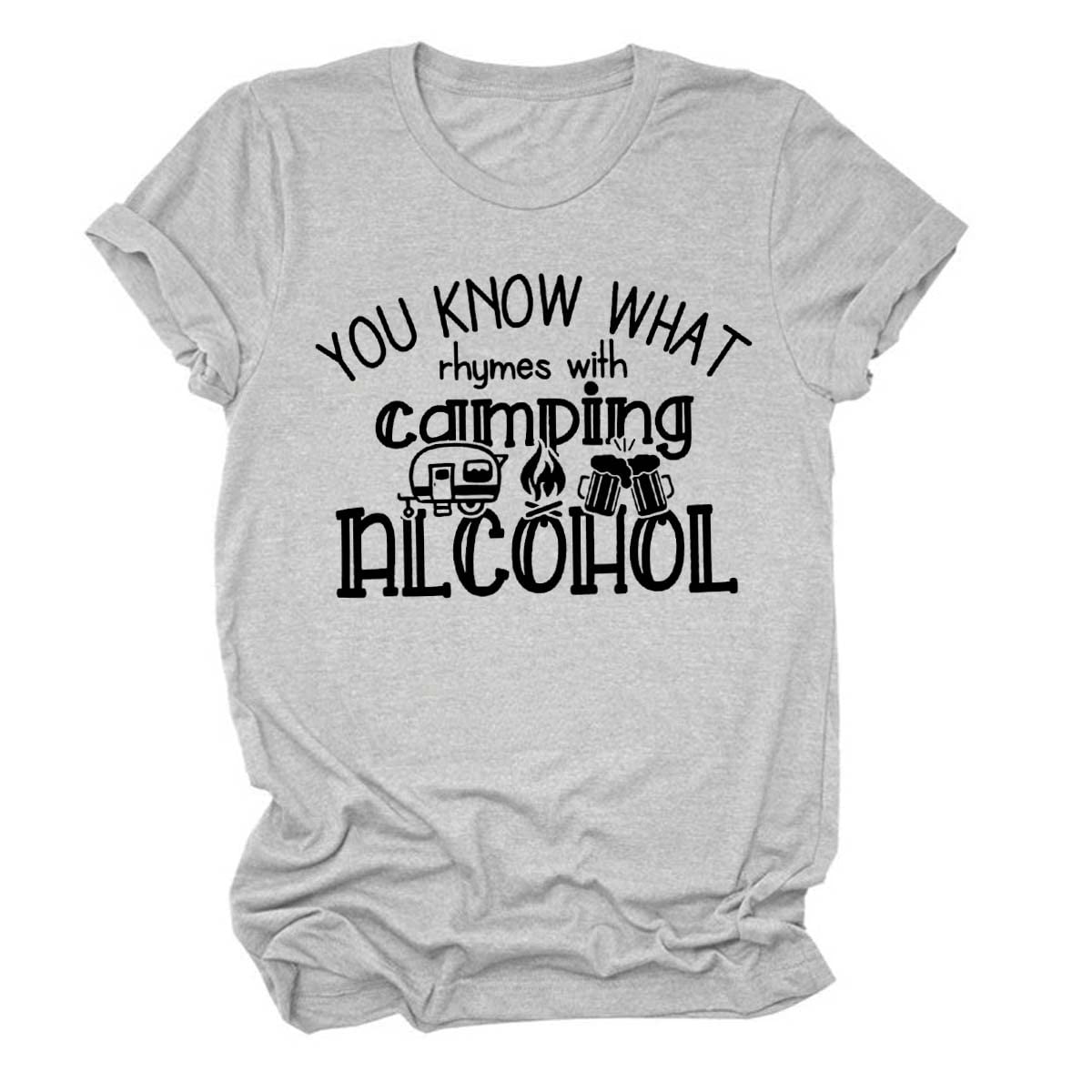Funny Camping Alcohol Shirt - Camping Adventure Tee for Men & Women | Humorous Outdoor Drinking Apparel | Perfect for Camping Trips, Hiking, Bonfires & Beer Lovers