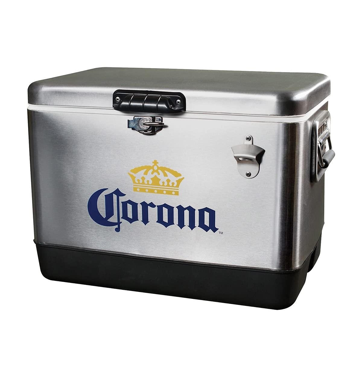 Premium 51L Stainless Steel Ice Chest Cooler with Bottle Opener - 54 Quart Portable Beverage Chiller for Camping, Beach, RV, BBQs, Tailgating & Fishing - Perfect for Outdoor Parties, Picnics and Summer Adventures
