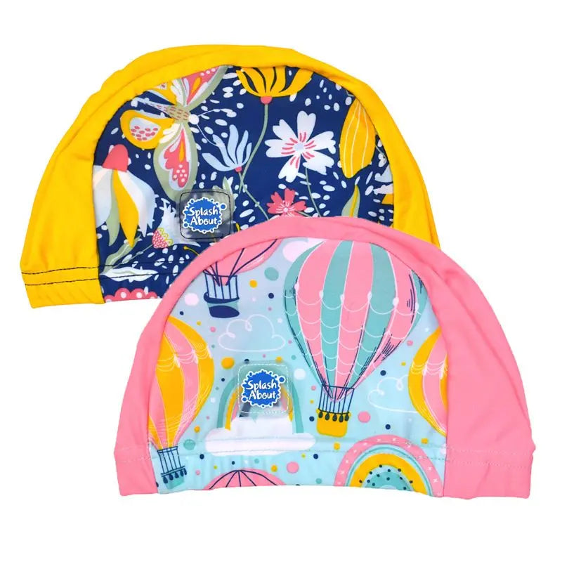 Kids Swim Hats with Cute Duck Designs - 2 Pack Waterproof Swimming Caps for Toddlers & Children | Perfect for Pool, Beach & Summer Water Activities