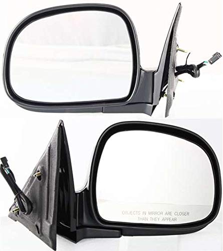 Kool Vue Power Side Mirrors for 1994-1997 Chevrolet S10 & GMC Sonoma - Driver & Passenger Side Paintable Standard Cab Replacement - Perfect for Off-Roading & Daily Commuting