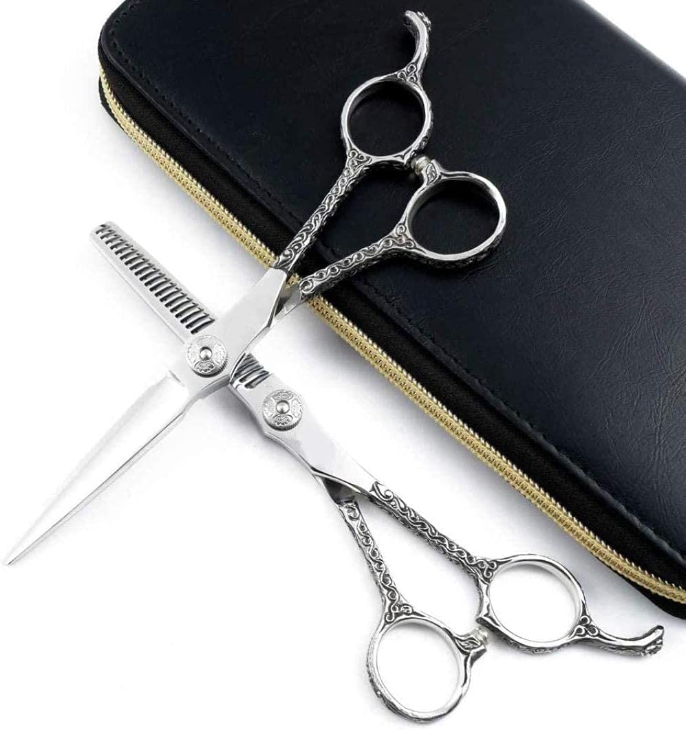 Professional Hair Cutting Scissors 6 Inch - 440C Stainless Steel Barber Shears for Salon & Home Use - Sharp Hairdressing Scissors for Stylists, Trimming & Precision Cutting