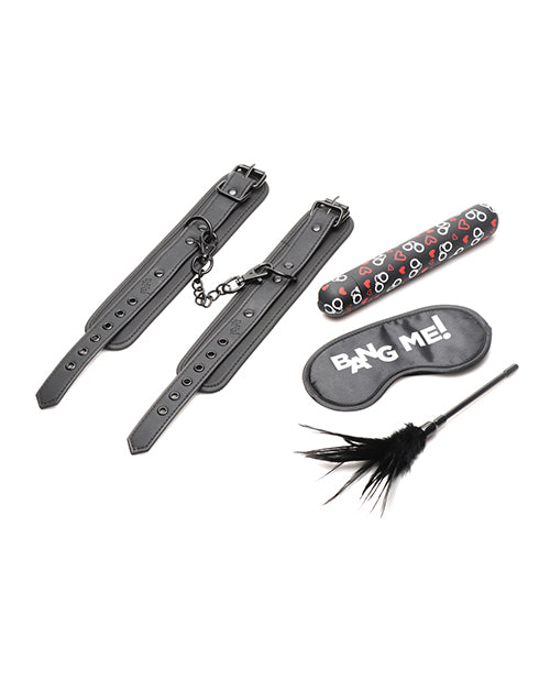 Bang! 4-Piece Bondage Kit in Black - Premium BDSM Restraint Set for Couples & Adult Play