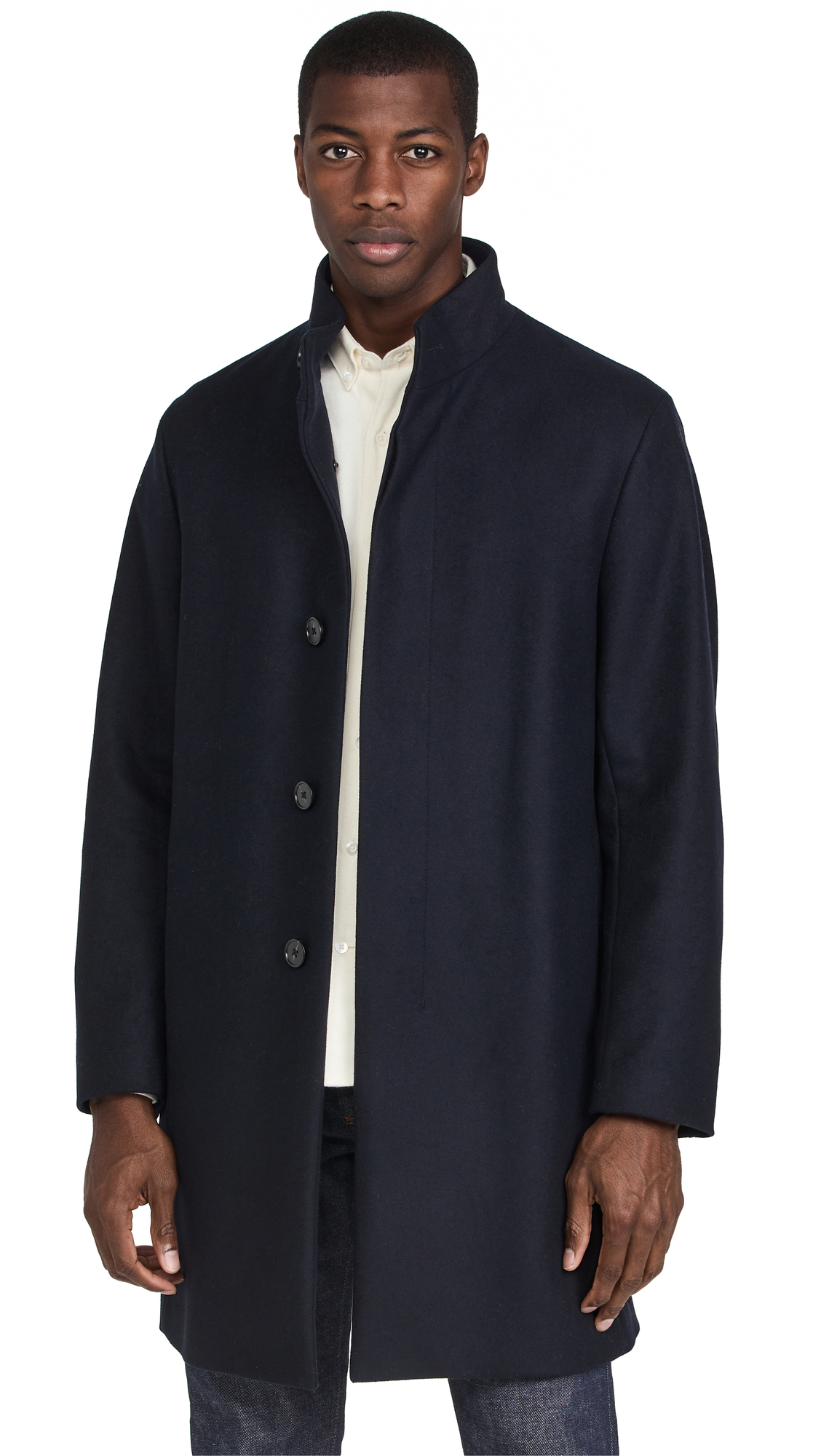 Theory Men's Belvin Modus Melton Wool Blend Coat - Stylish Winter Overcoat for Business & Casual Wear