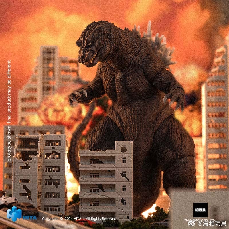 HIYA 7-inch 18cm Godzilla vs Mothra vs King Ghidorah Action Figure Set - Giant Monsters All Out Attack (2001) Movie Collection - Perfect for Display, Collectors & Monster Battles