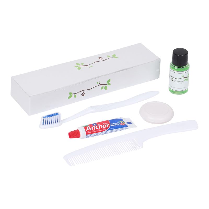 **Premium Hotel Toiletries Set - 50-Piece Guest Amenities Kit with Card Box (White) | Ideal for Hotels, Guest Houses, Weddings & Hospitals**