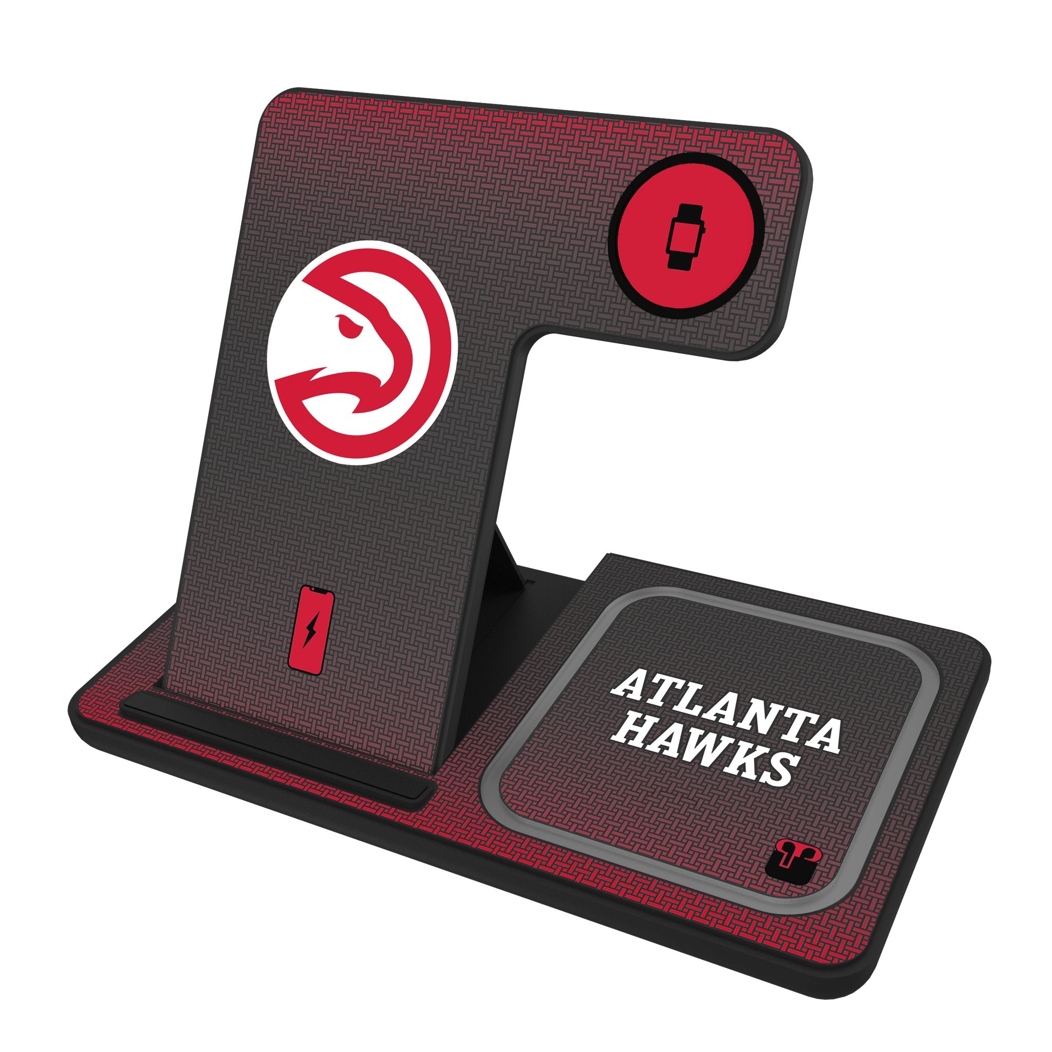 Atlanta Hawks 3-in-1 Wireless Charging Station for iPhone, Android & AirPods - Fast Charging Stand for Bedroom, Office & Travel