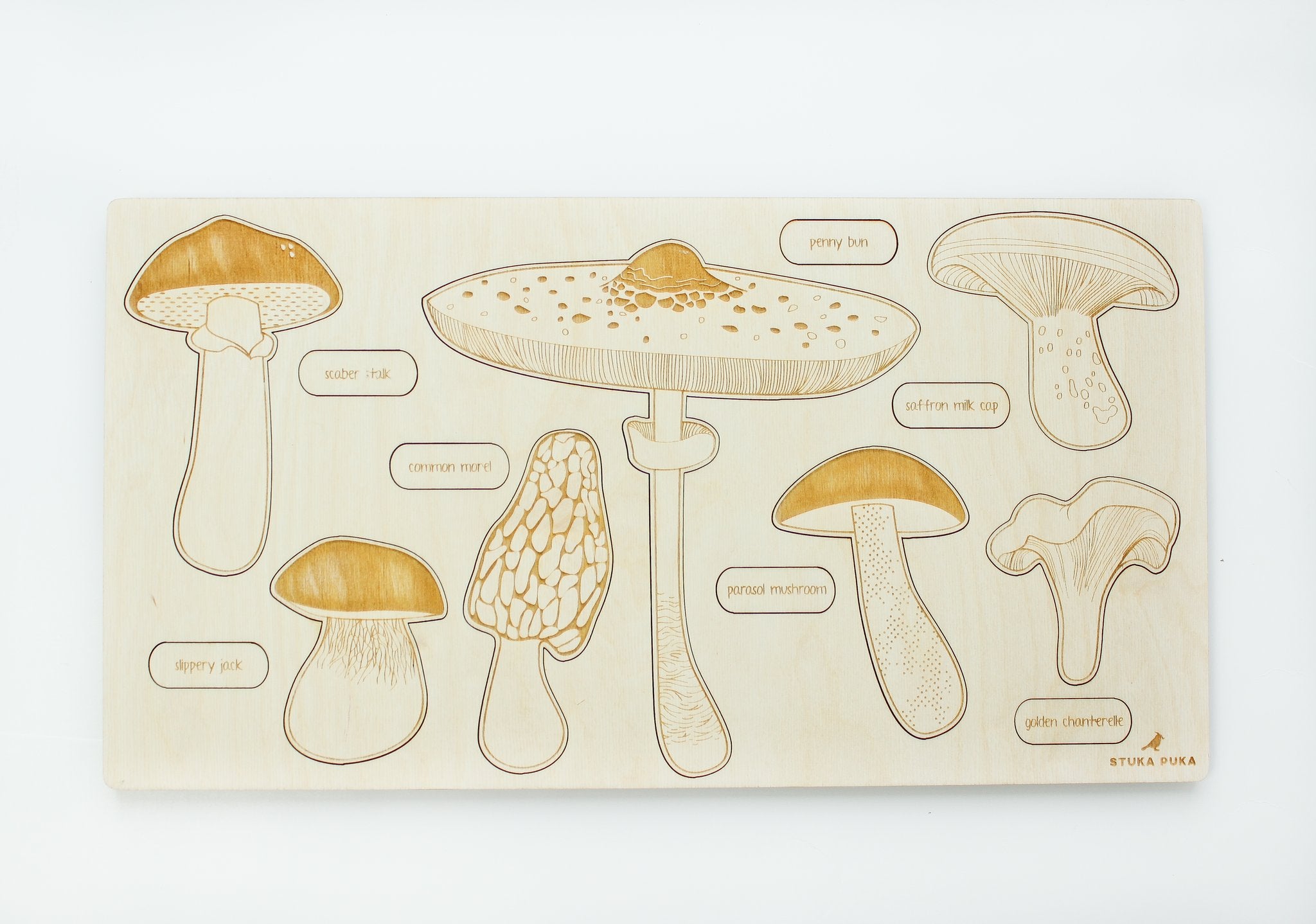 Premium Wooden Mushroom Puzzle - Fun & Educational Toy for Kids & Adults - Perfect for Family Game Nights & Montessori Learning Activities