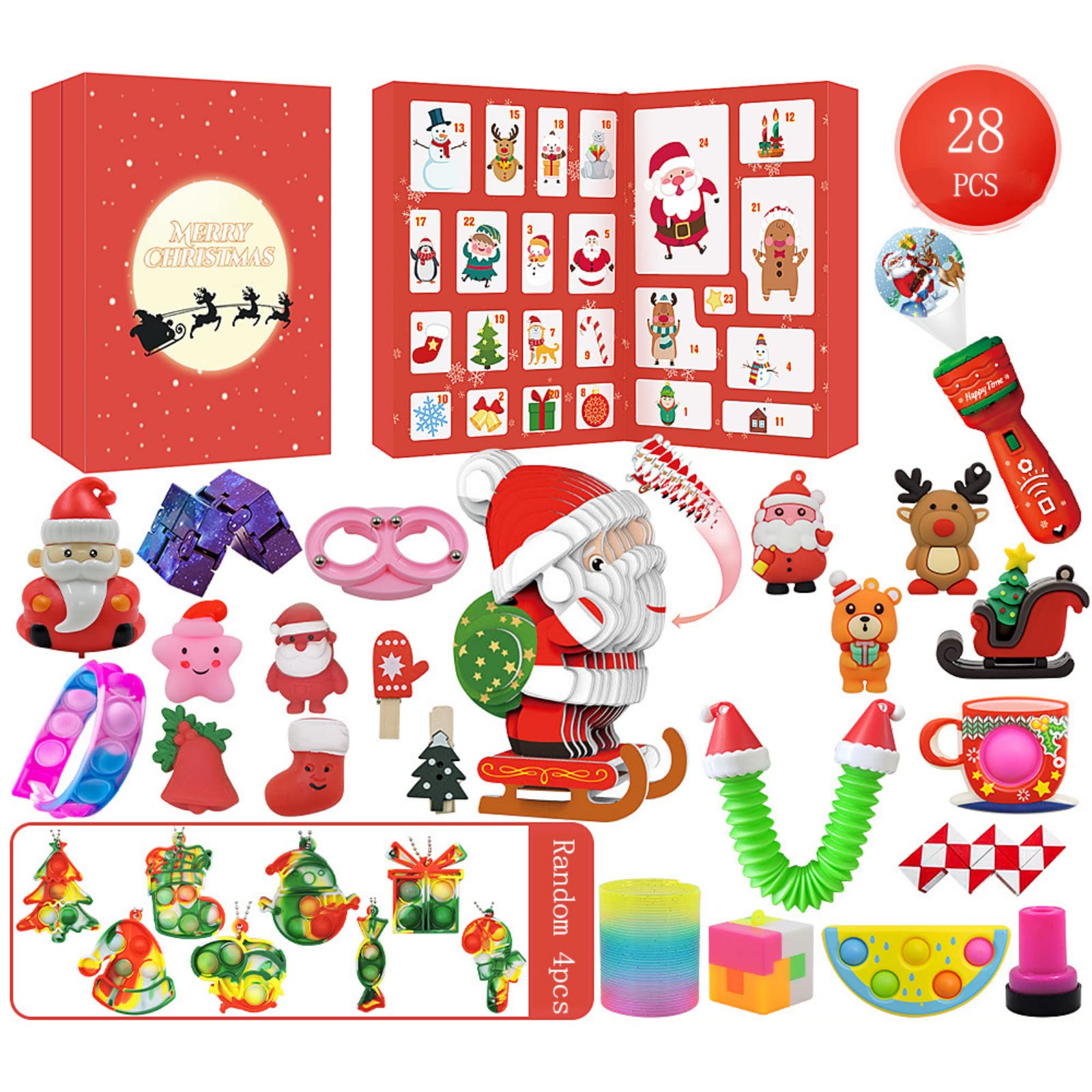 2023 Christmas Advent Calendar - 24 Days Countdown with Surprise Gifts for Kids & Adults | Perfect for Holiday Parties, Stocking Stuffers & Family Traditions