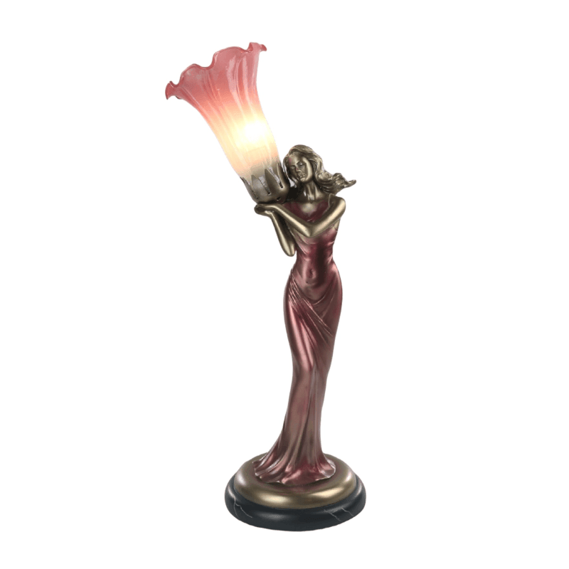 Art Deco Brass Figurine Lamp - Sofia Elegant Home Decor for Living Room, Bedroom & Office Lighting