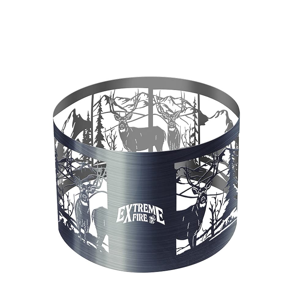 Extreme Fire Heavy Duty Steel Fire Pit Ring for Outdoor Camping, Backyard, and Bonfire Gatherings – Perfect for Roasting Marshmallows and Enjoying Cozy Evenings