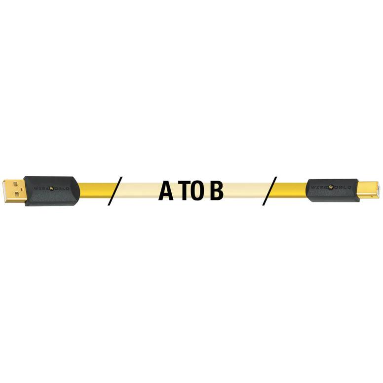 Wireworld Chroma 8 USB 2.0 A to B High-Speed Audio Cable for Studio Recording & Digital Audio Equipment - Perfect for Professional Music Production & Home Recording Setup