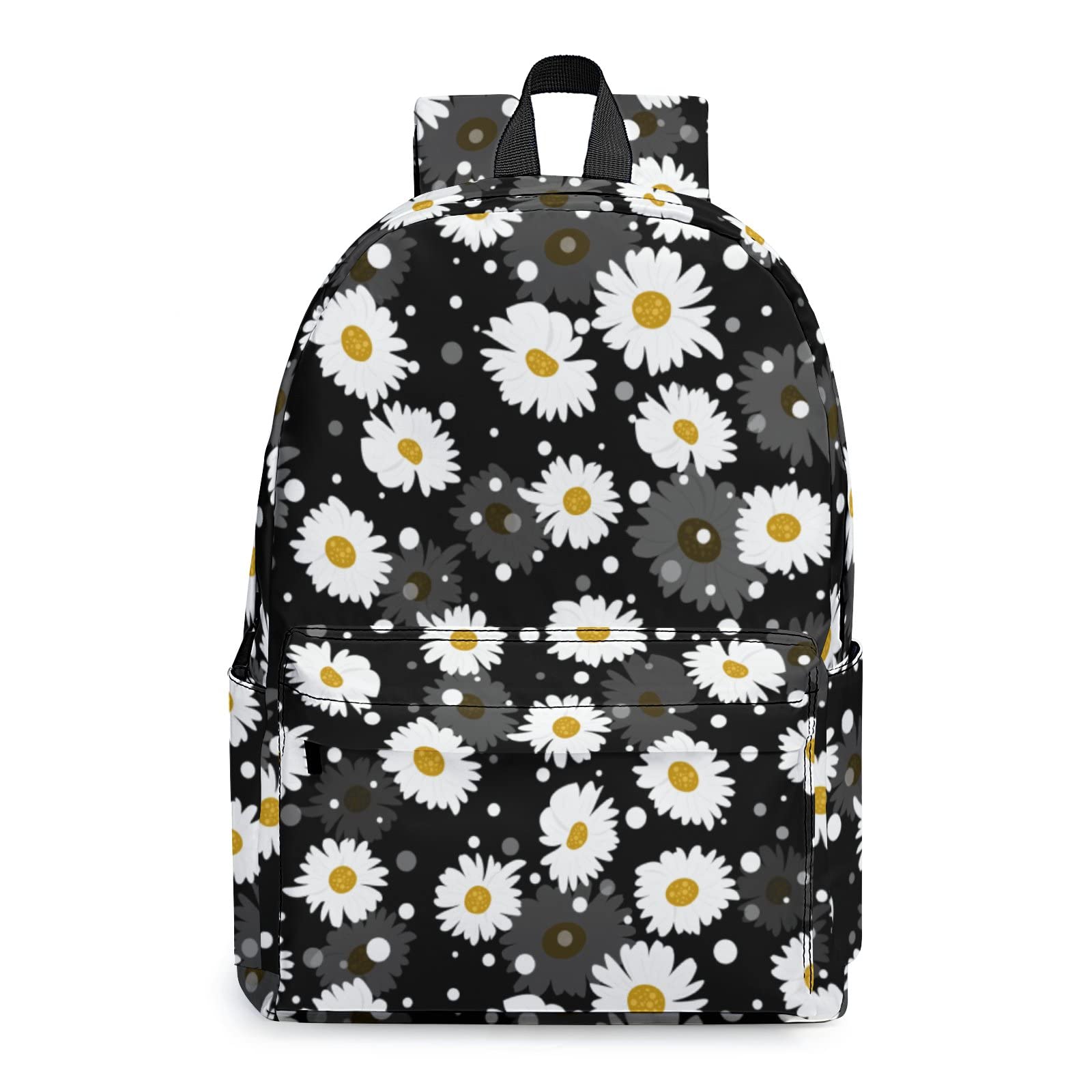 Daisy Floral Laptop Backpack - Lightweight Travel Daypack for Hiking & Casual Use