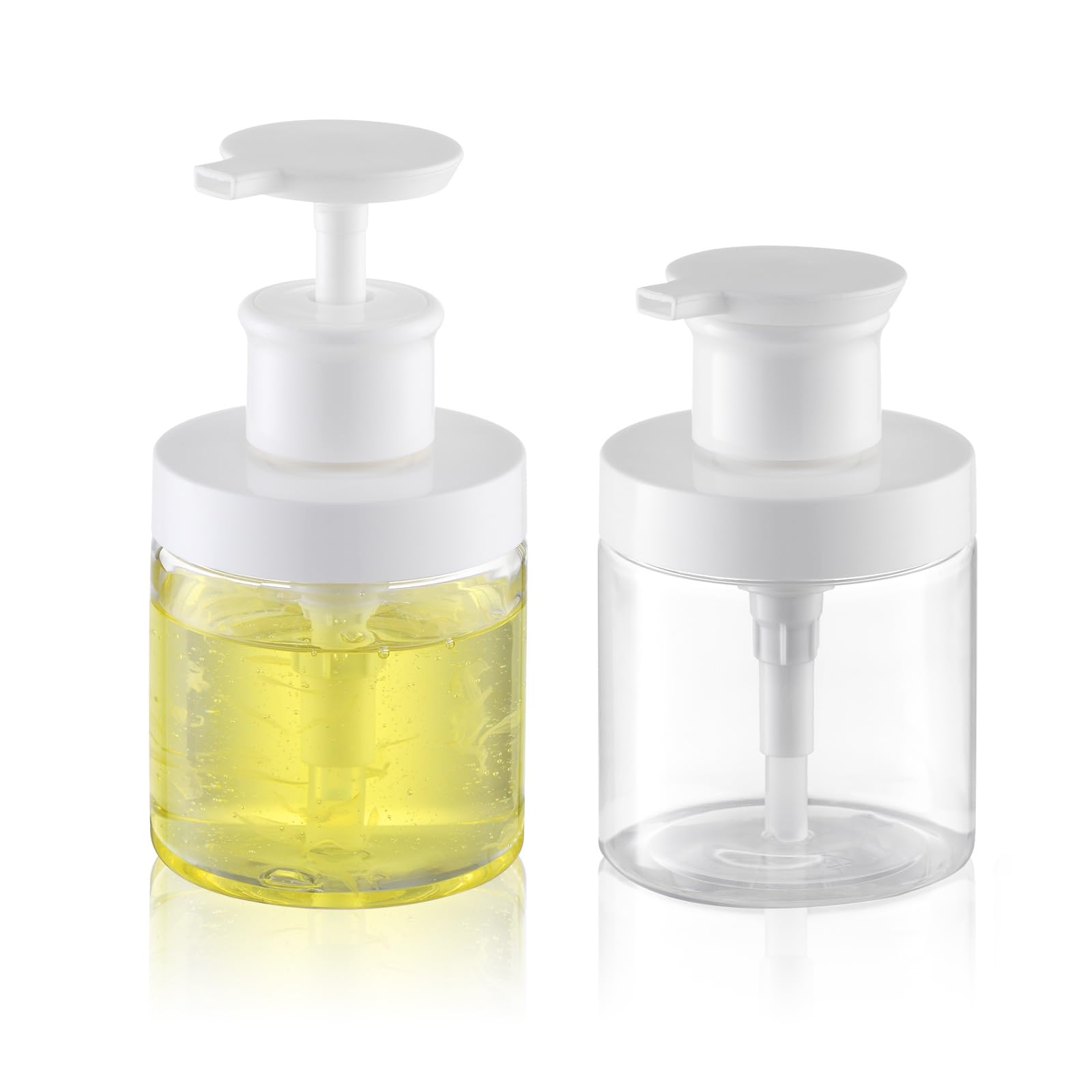 Refillable 250ml Clear Plastic Pump Bottle Dispenser for Soap, Shampoo, Conditioner & Hand Lotion - Travel-Friendly Container for Bathroom, Kitchen & On-The-Go Use
