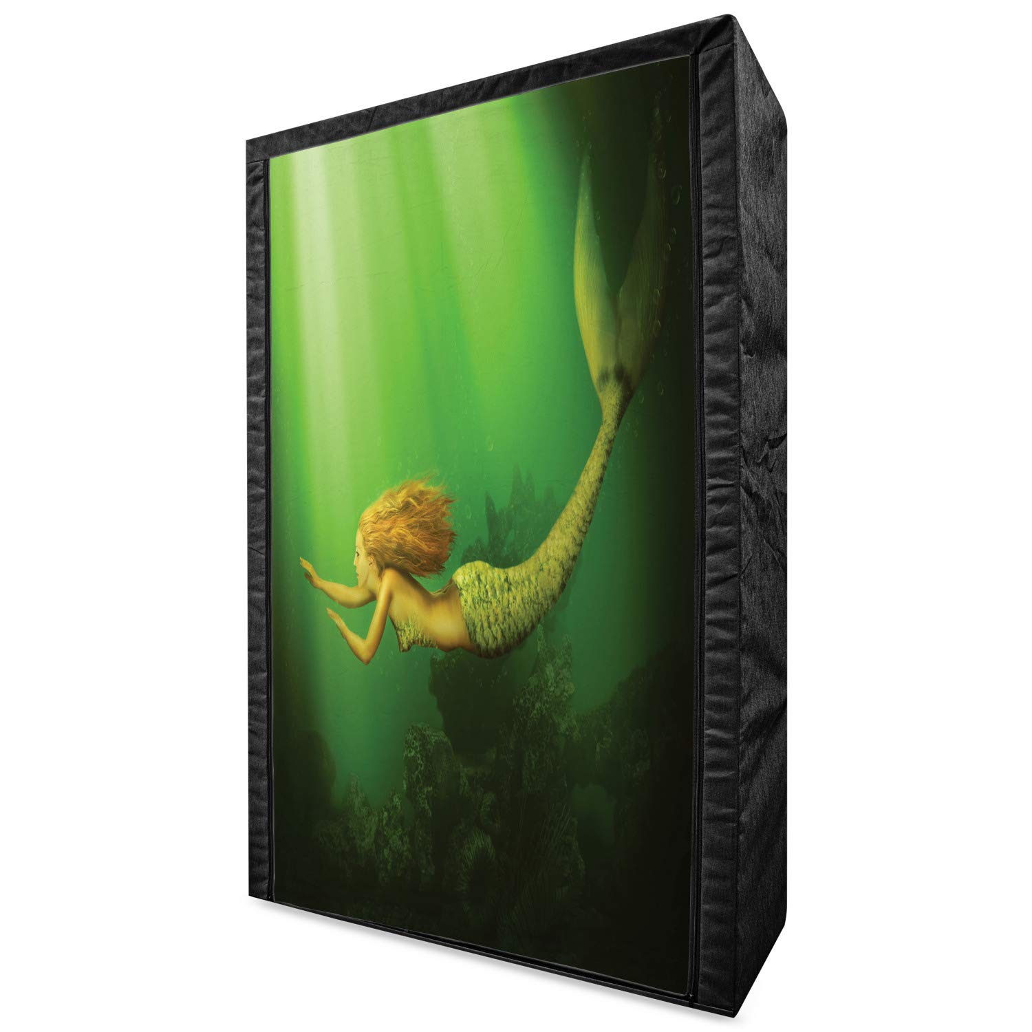 Ambesonne Mermaid Themed Portable Fabric Wardrobe - 42.5