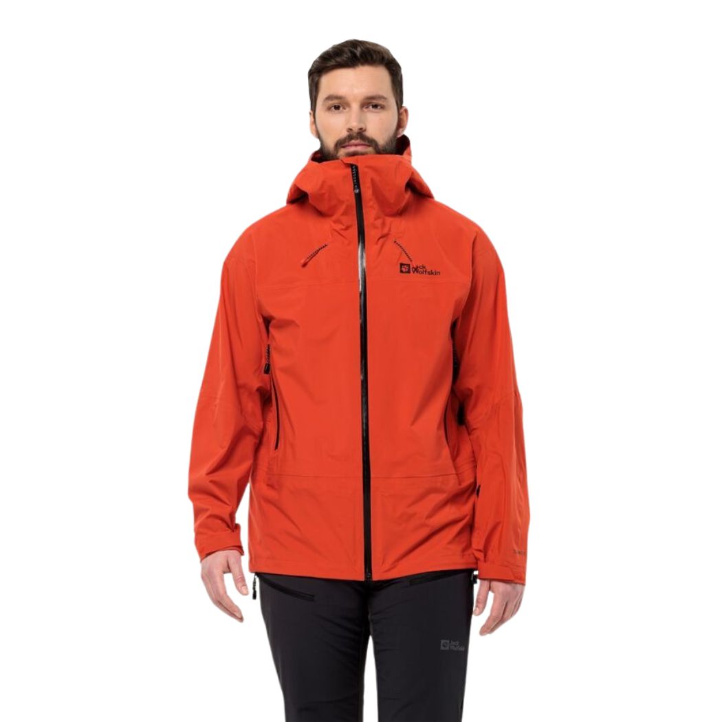 Jack Wolfskin Alpspitze Tour 3L Men's Waterproof Hiking Jacket - Lightweight Windproof Outdoor Shell for Mountain Climbing & Camping Adventures