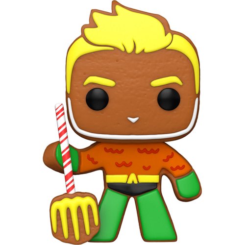 DC Heroes Holiday Pop! Vinyl Figure - Gingerbread Aquaman Funko Pop #445 - Christmas Collectible Gift for Superhero Fans - Perfect for Holiday Decor & DC Comics Collections