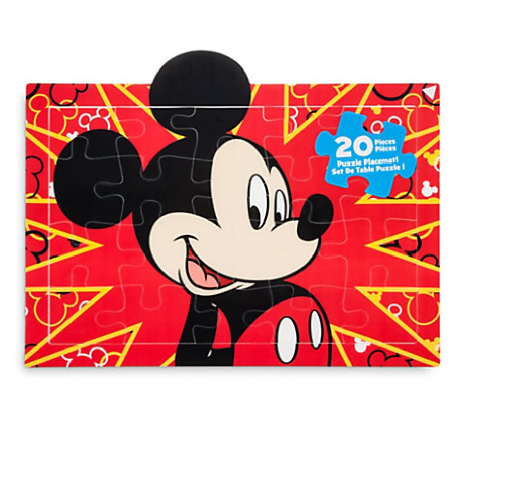 Mickey Mouse 20-Piece Puzzle Placemat for Kids - Fun Learning Activity & Mealtime Solution for Toddlers and Children