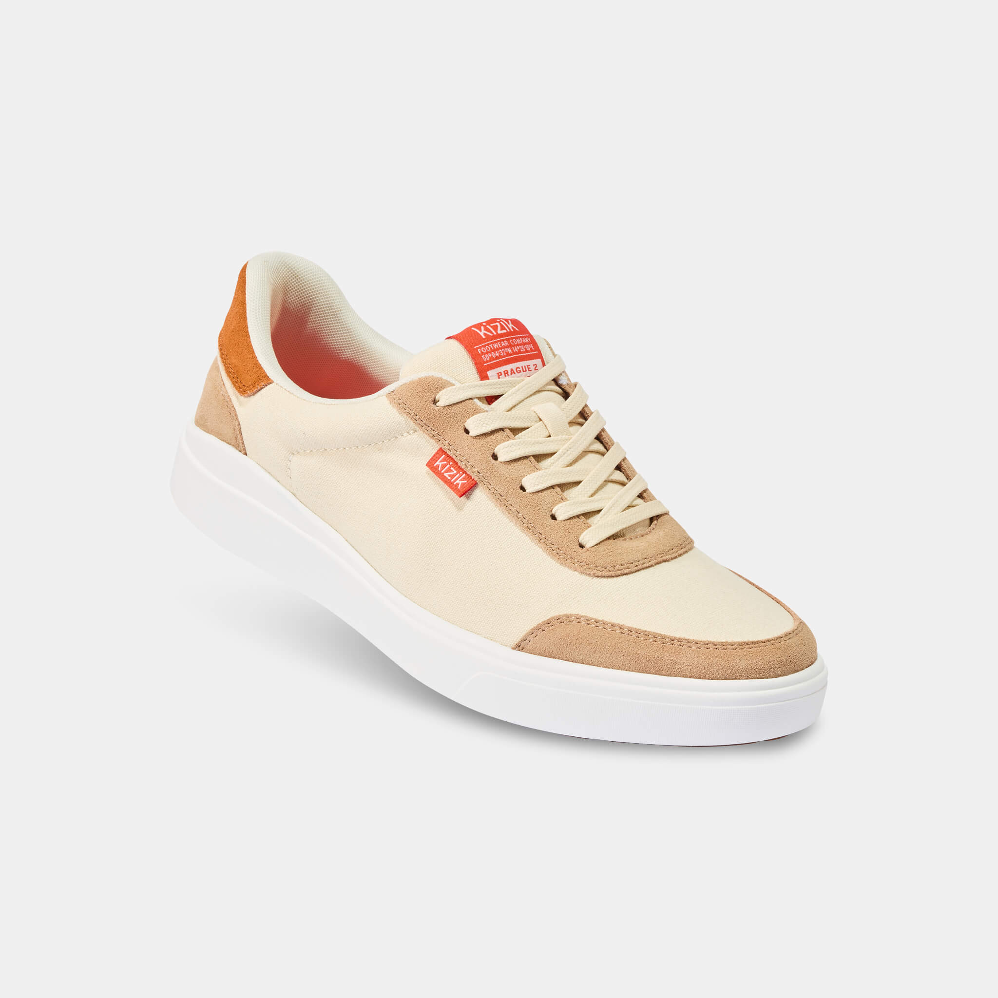 Men's Prague 2 Whitecap Gray Sneakers - Lightweight Comfortable Walking Shoes for Men | Perfect for Casual Wear, Gym & Outdoor Activities