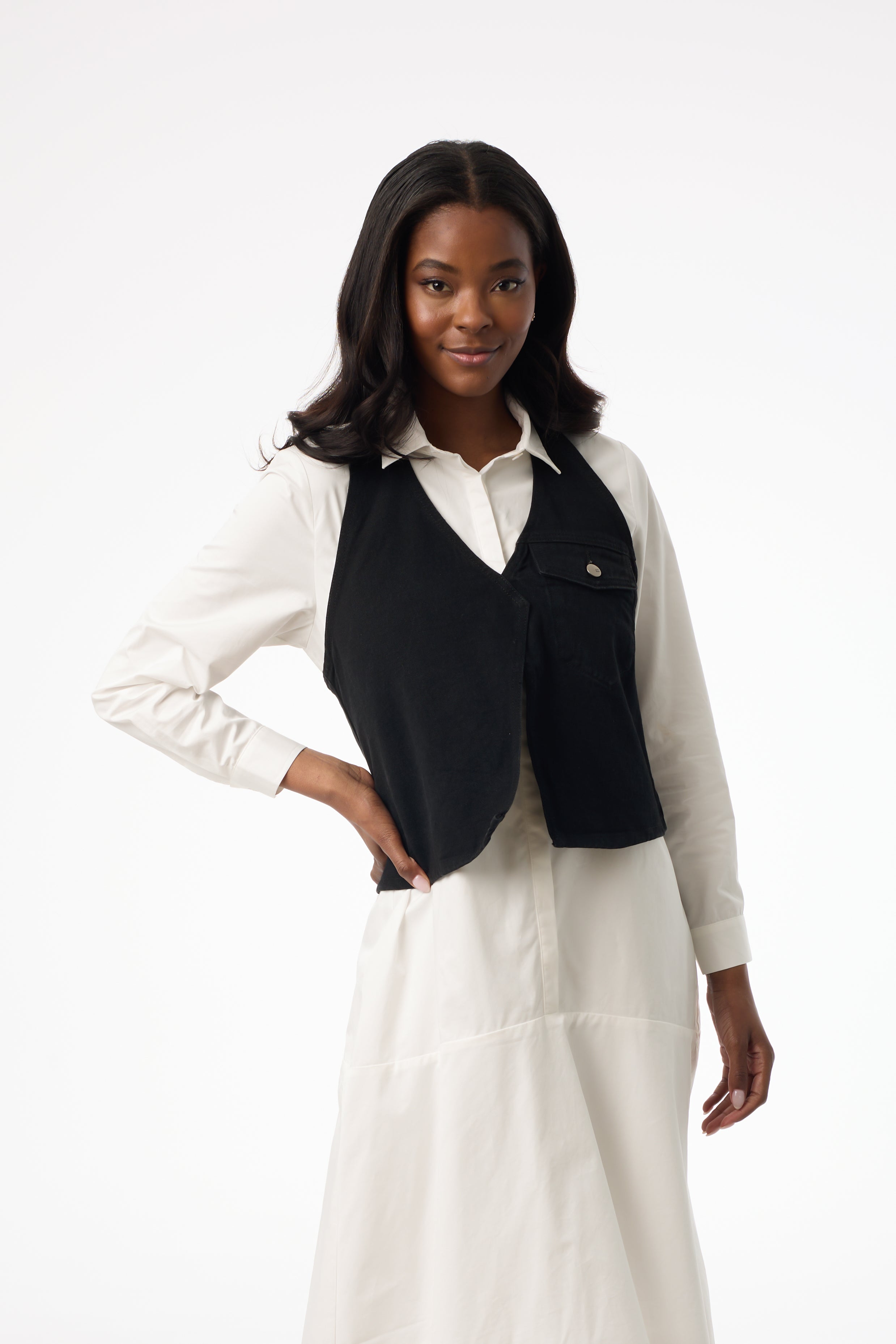 Black Denim Overlay Jacket - Stylish & Comfortable for Women & Men | Perfect for Casual Outfits, Streetwear & Layering