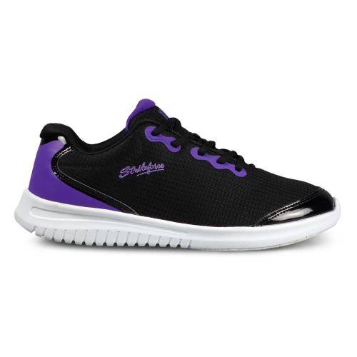 KR Strikeforce Glitz Black & Purple Women's Bowling Shoes - Lightweight & Comfortable for League Play & Tournament Performance