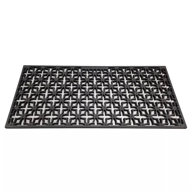Fotskrapa Rectangular Cast Iron Door Mat - Durable & Stylish Entryway Rug for Home & Office - Perfect for Mud, Snow & Dirt Removal