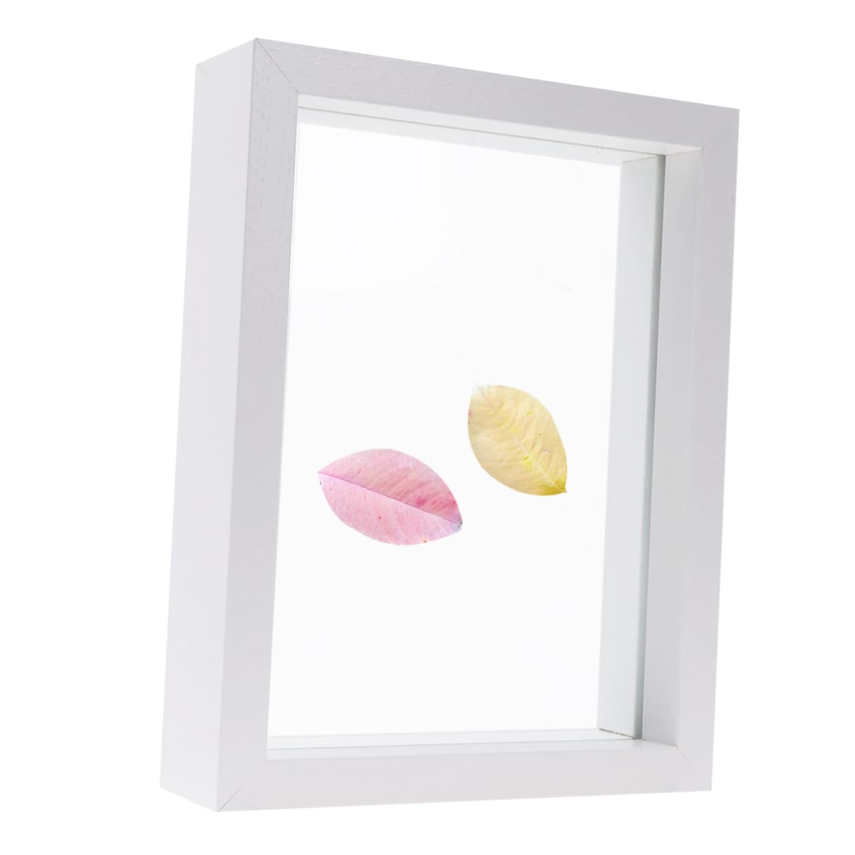 Pressed Flower Frame Double Sided - Yardenfun A3 Rustic Picture Frame with Display Stand for Desk, Tabletop Photo Display, Wall Decor, Wedding, Home & Office Decor (Floral Specimen Holder Box Frame)