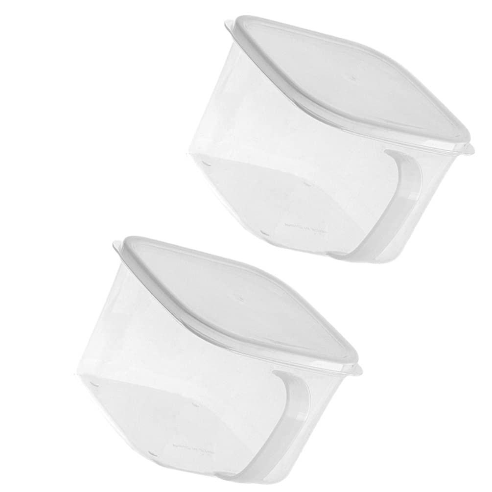 2-Pack Airtight Food Storage Containers with Handles - BPA-Free Plastic Cereal & Dry Food Organizer for Kitchen, Pantry & Fridge - Perfect for Cereal, Rice, Pasta, Snacks & Meal Prep