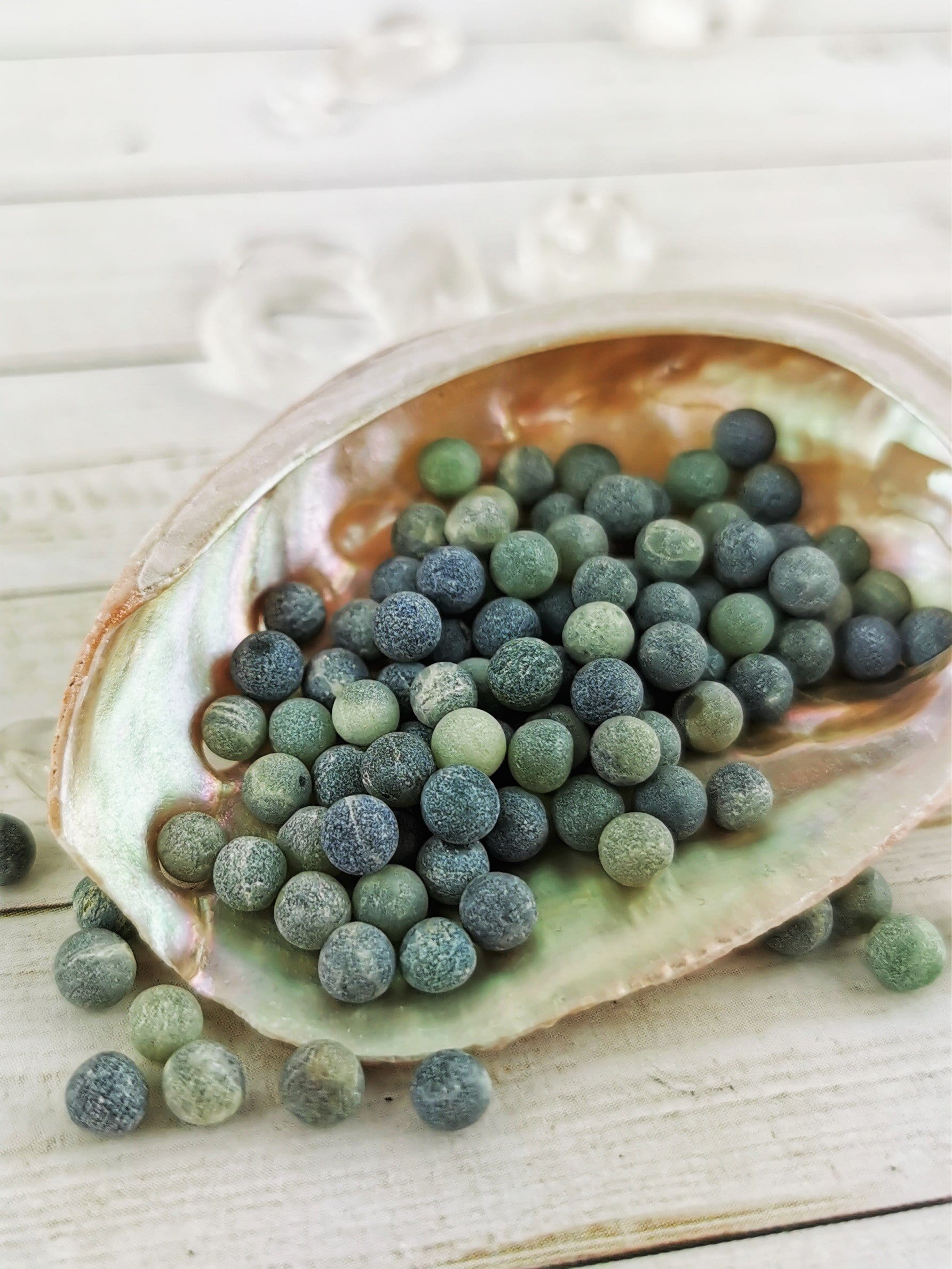 Australian Jade Micro Spheres - Natural Rough & Polished Gemstone Beads for Jewelry Making, Meditation & Energy Healing