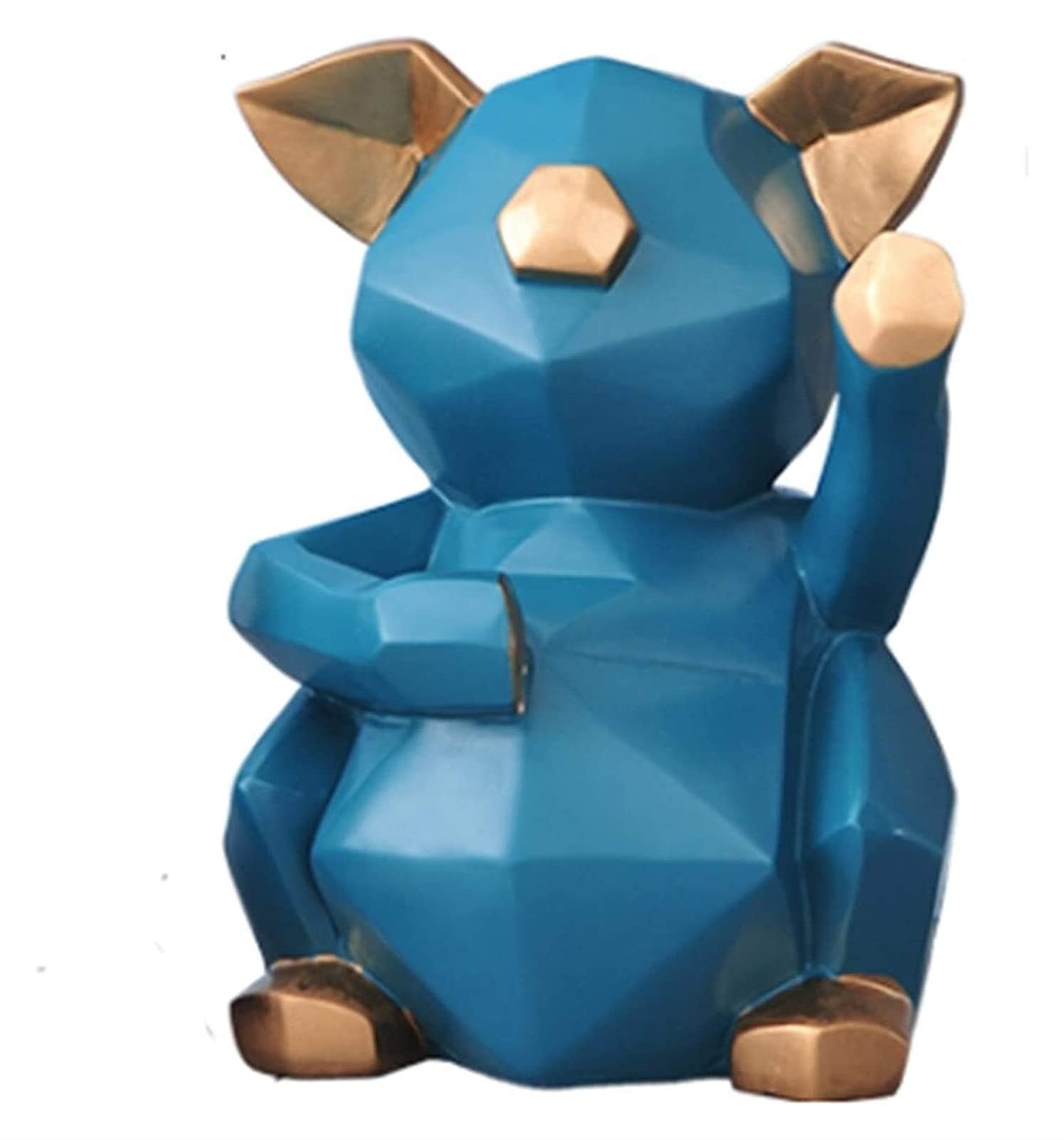 Handiya Geometric Pig Piggy Bank - Resin Animal Sculpture for Home Decor, Unique Handmade Gift for Living Room, Office, or Kids Room (Perfect for Savings & Decoration)