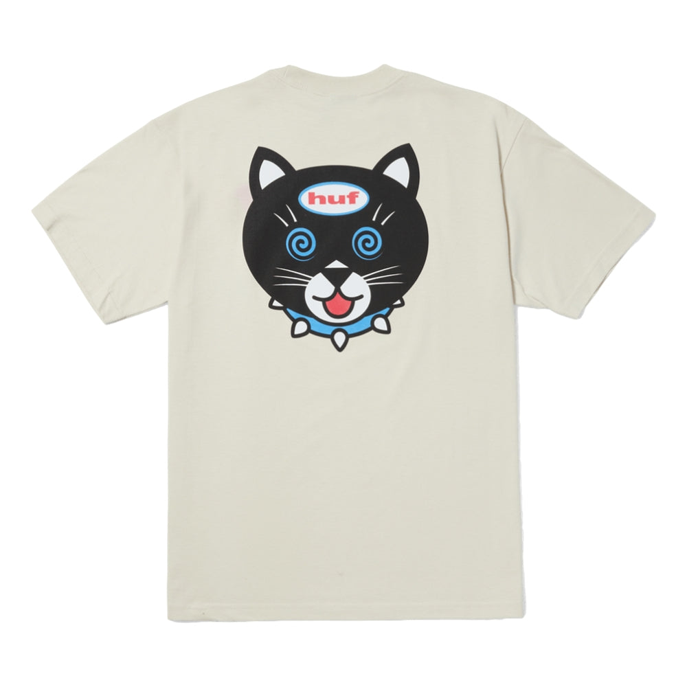 HUF Hypno Cat Short Sleeve T-Shirt in Bone - Stylish Streetwear for Men & Women - Perfect for Casual Outfits, Skateboarding, and Urban Fashion