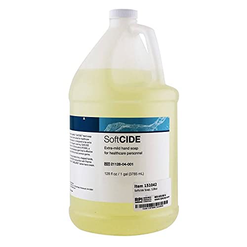 Research Products International SoftCIDE Soap, 128 oz Refill Jug - Antibacterial Laboratory Cleaner for Hospitals, Schools & Research Facilities