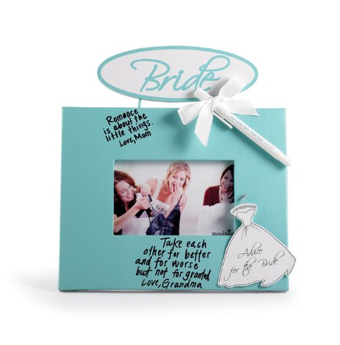 Elegant Mud Pie Picture Frame for Wedding Photos - Perfect Bridal Gift & Home Decor for Newlyweds