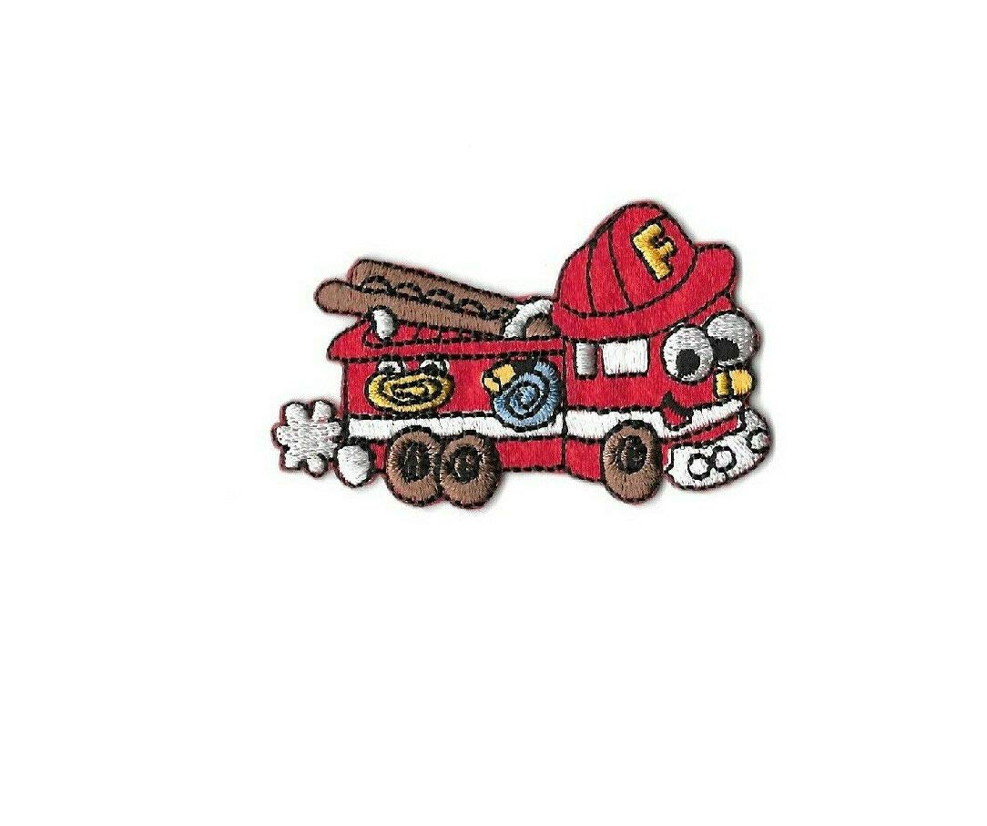 Fire Truck EMS Rescue Embroidered Iron On Patch for Kids - Perfect for DIY Crafts, Uniforms, Backpacks & Costume Accessories