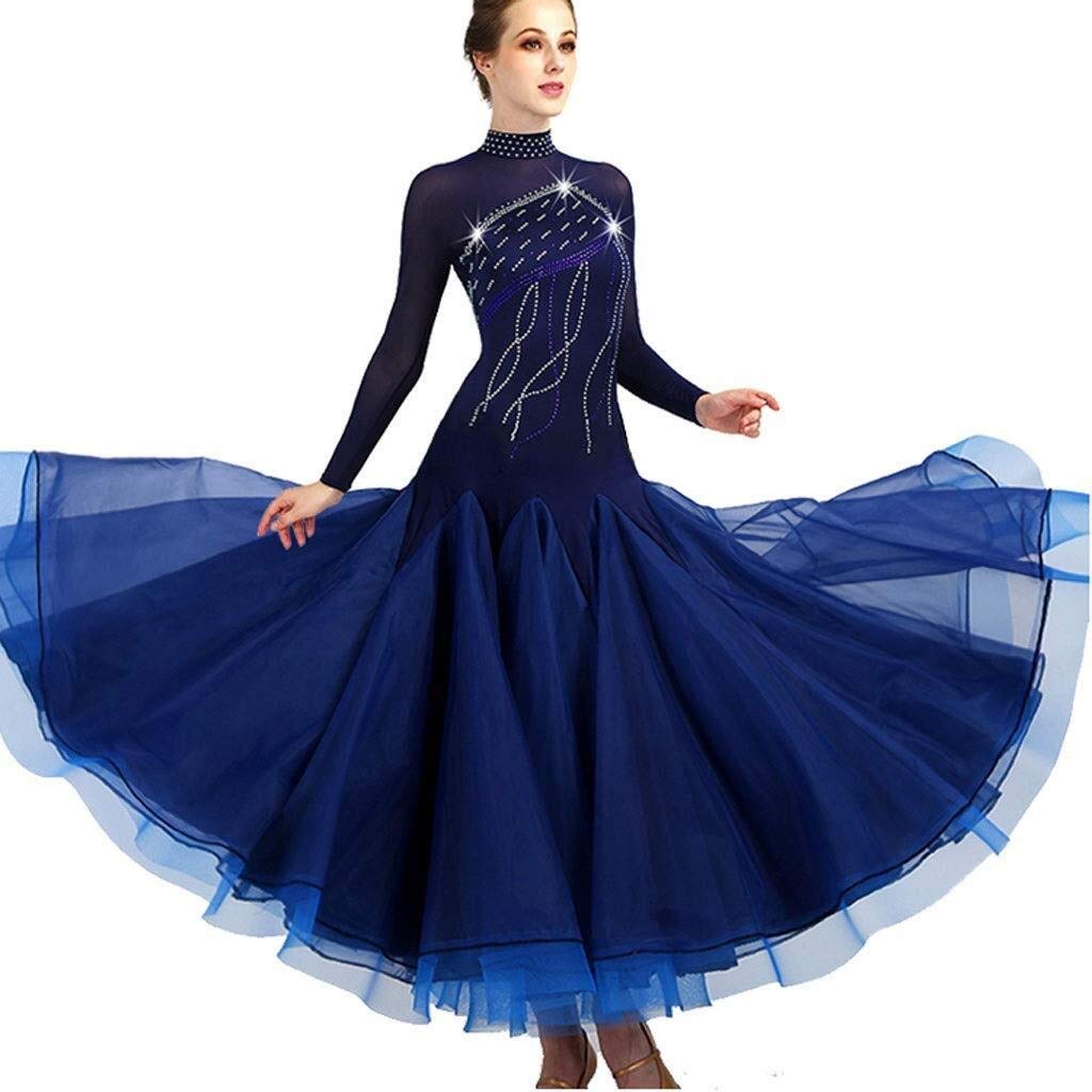 Elegant Women's Ballroom Dance Competition Dress - Tango & Waltz Performance Costume - Modern Standard Dance Gown for Latin, Smooth & Social Dancing