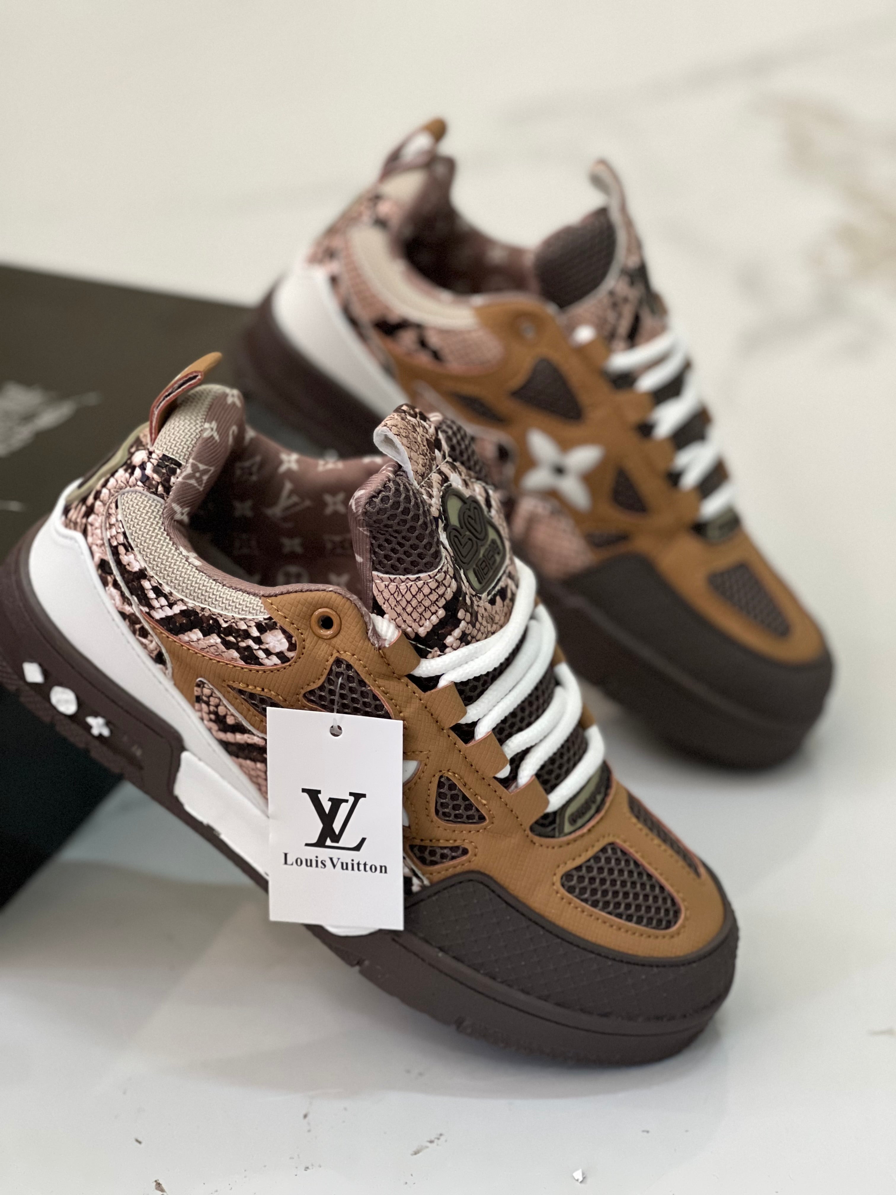 Louis Vuitton Skate Sneakers - Snake Print Design Luxury Skate Shoes for Men & Women | Streetwear Fashion, Casual Wear & Urban Lifestyle