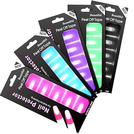 Disposable U-Shape Nail Polish Protector Stickers - 10-Piece Peel Off Tape for Spill-Proof Nail Art & Manicures | Perfect for DIY Nail Designs, Salon Use & At-Home Manicures