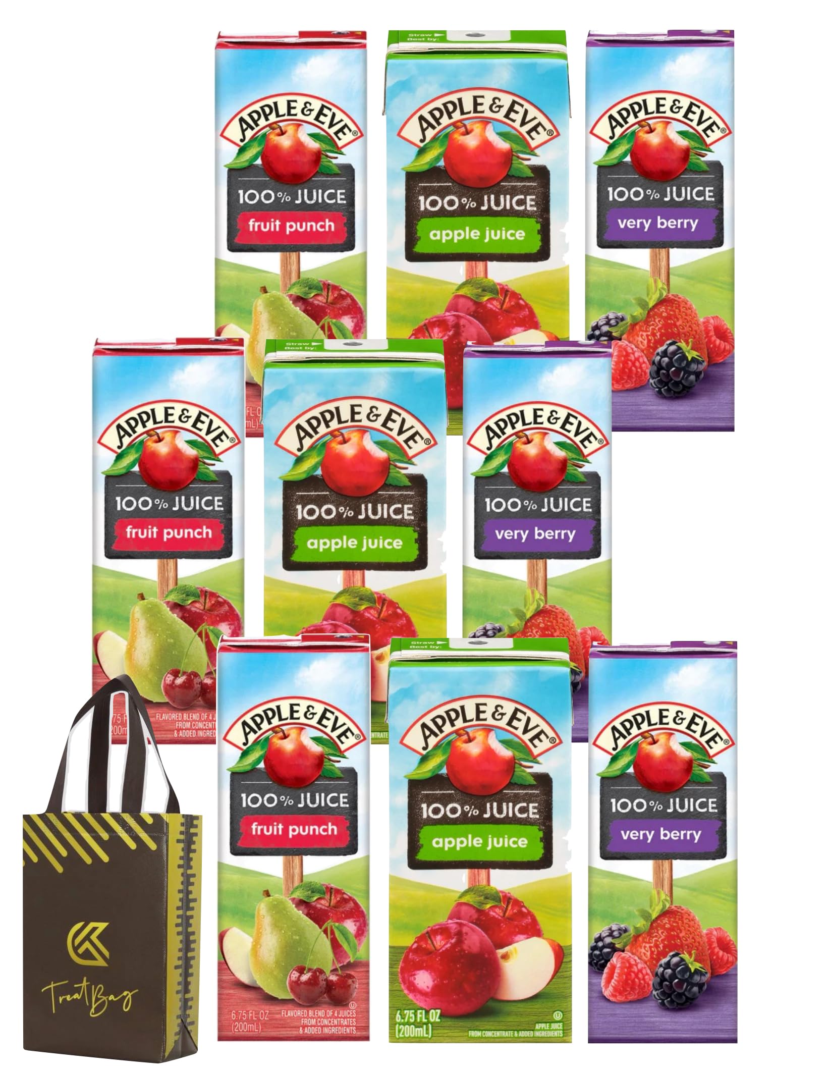 Apple & Eve 100% Fruit Juice Variety Pack - 9 Boxes (6.7 oz) for Kids Lunch & Snacks