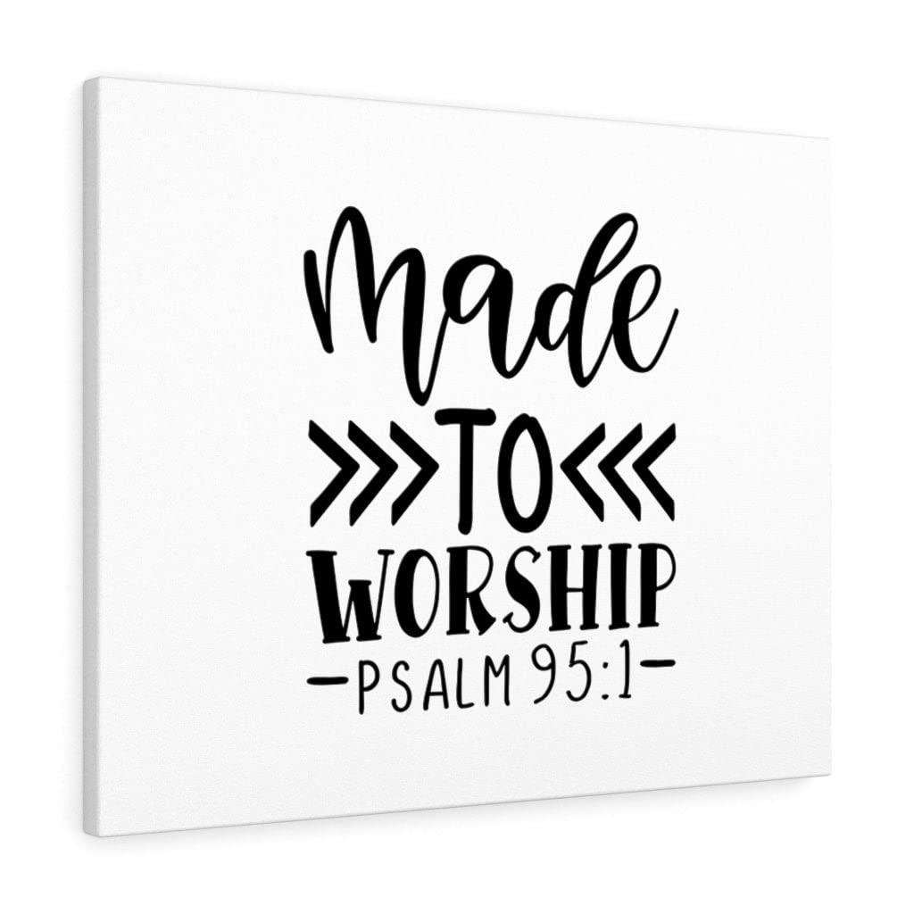 Christian Wall Art with Bible Verse - Psalm 95:1 Scripture Print for Home Decor | Ready to Hang Worship Art | Perfect for Church, Bedroom & Living Room Inspiration