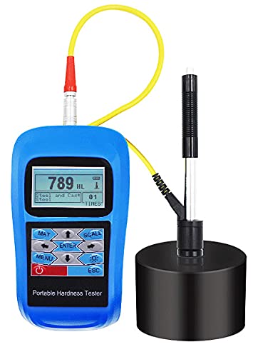 Professional Leeb Hardness Tester Durometer - Digital HL HB HRB HRC HRA HV HS Scale for Metal, Plastic & Rubber | Industrial Quality Control, Material Testing & Workshop Use