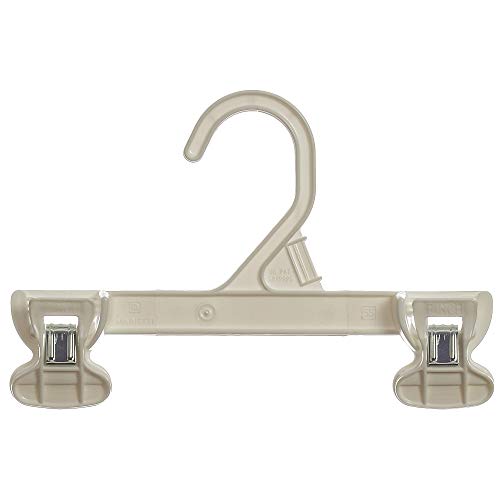 MAINETTI 6108PWS White Plastic Hangers with Non-Slip Clips - 8 Inch Heavy Duty Clothes Hangers for Pants, Skirts, Slacks - Value Pack of 200 - Perfect for Retail Stores, Closets & Laundry Rooms