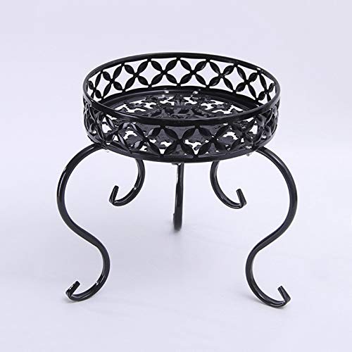 SHYPT Single Layer Metal Plant Stand - Wrought Iron Flower Shelf for Indoor & Outdoor Garden Decor - Perfect for Balcony, Patio, and Home Plant Display