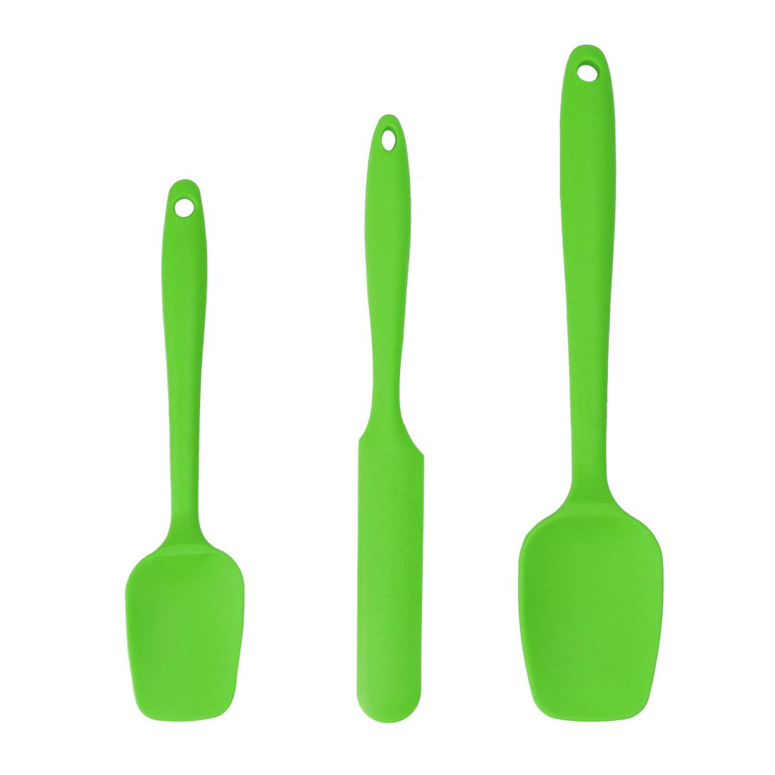 uxcell 3-Piece Heat Resistant Silicone Spatula Set - Non-Scratch Kitchen Turner & Non-Stick Spatula for Cooking, Baking, and Scraping - Perfect for Flipping Pancakes and Stirring Sauces
