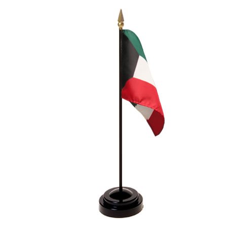 Kuwait Flag 4x6 Inch Premium Mounted E-Gloss (12 Pack) - Perfect for Indoor/Outdoor Decor, Schools, Offices & Patriotic Events