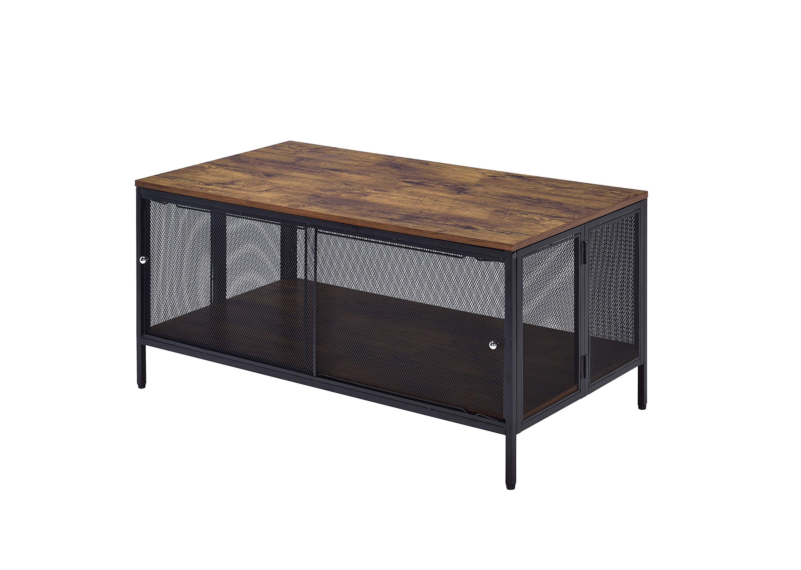 Antique Oak & Black Coffee Table - Side Table, End Table, Sofa Table, Telephone Stand or Plant Stand for Living Room | Perfect for Home Decor, Living Room Accent, and Small Space Furniture