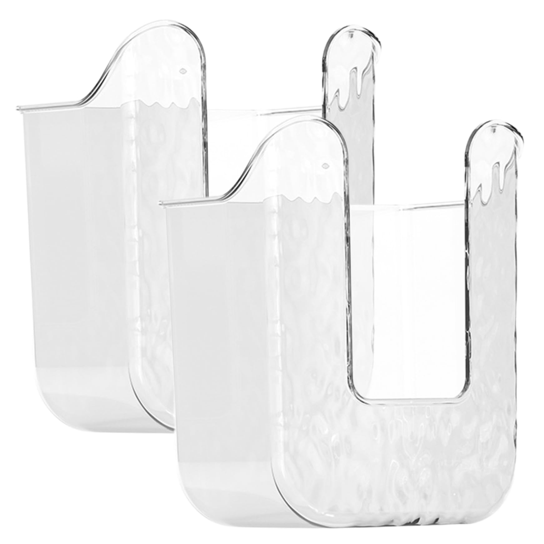 2Pcs Clear Acrylic Wall Mounted Wet Wipes Dispenser Box - No Drilling Baby Wipes Holder for Kitchen, Bathroom & Nursery - Easy Refillable Tissue Container for Diaper Changing, Makeup Removal & Cleaning
