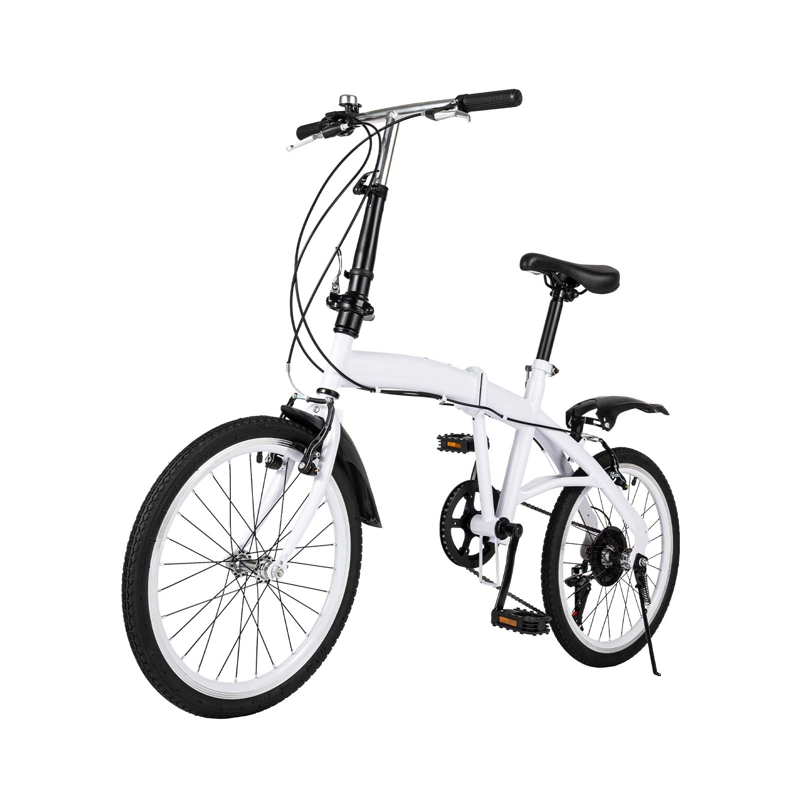 20 Inch Folding Bike - 6 Speed Portable Commuter Bicycle for Adults & Teens - Lightweight Compact City Bike for Men & Women - Perfect for Urban Commuting, Campus Travel & Weekend Adventures