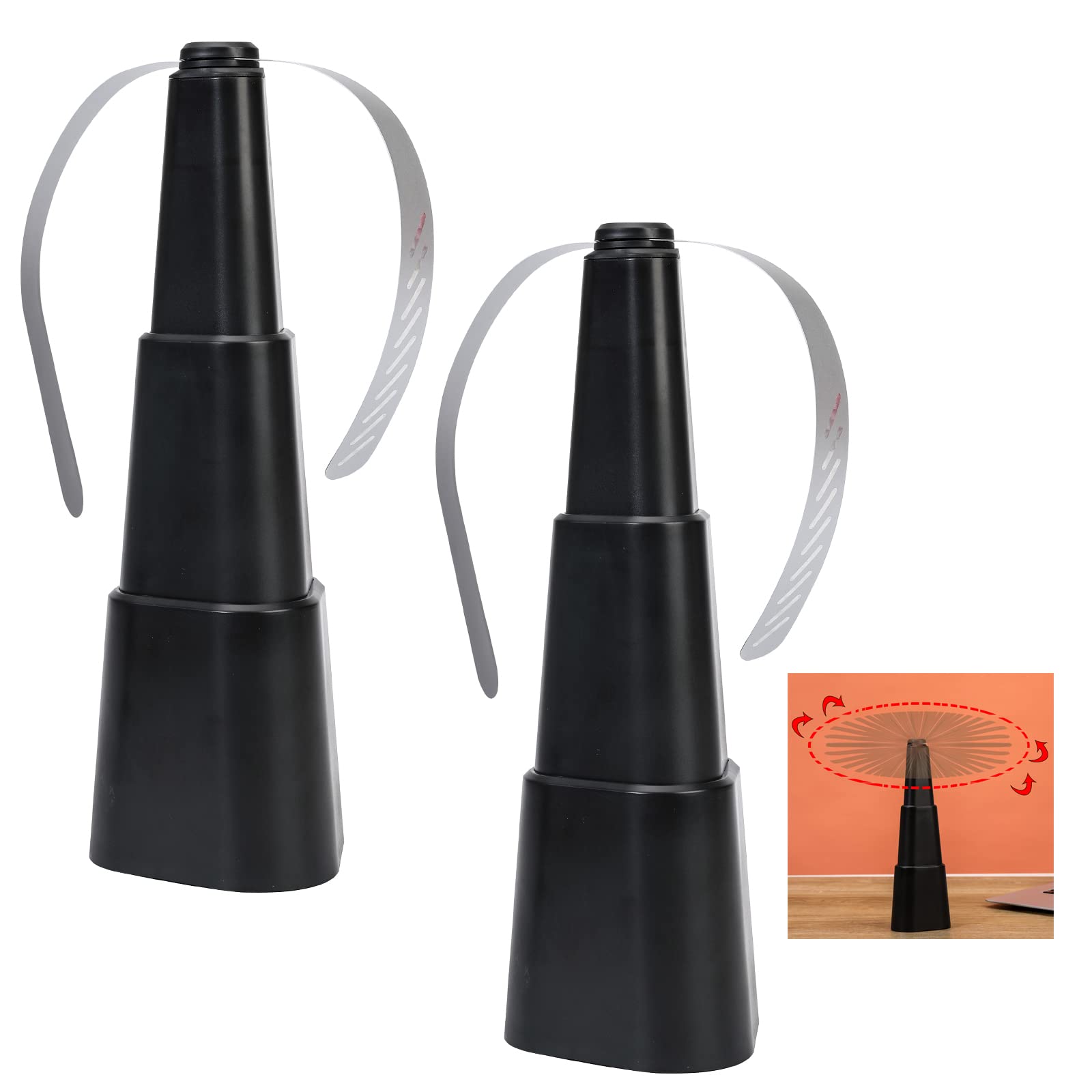 Baizongyang 2-Pack Portable Automatic Fly Fan for Tables - Keep Flies Away from Food at Restaurants, Parties, Home & Outdoors | Perfect for Dining, BBQ, Picnics & Outdoor Gatherings